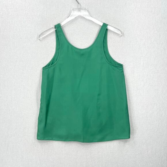 TIBI Silk Habutai Tank Top Womens 2 Green Tea Lightweight Layering NEW - Picture 5 of 16